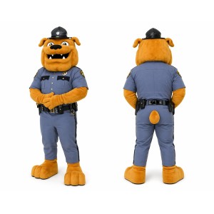 Blue Dog Police Mascot Costume