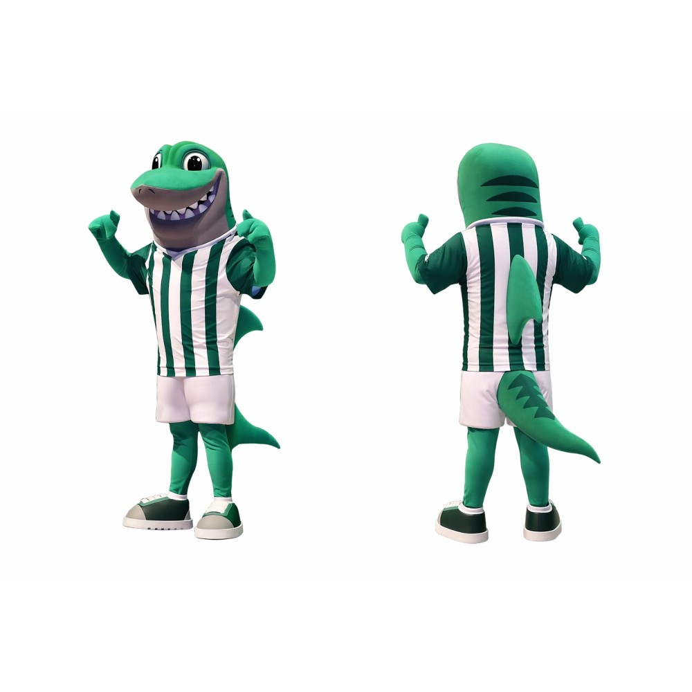 Green Shark Mascot Costume for Events and Celebrations