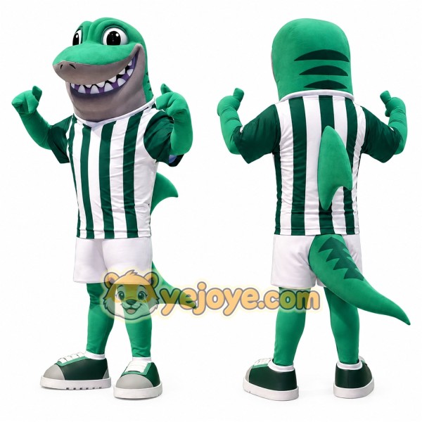 Green Shark Mascot Costume for Events and Celebrations
