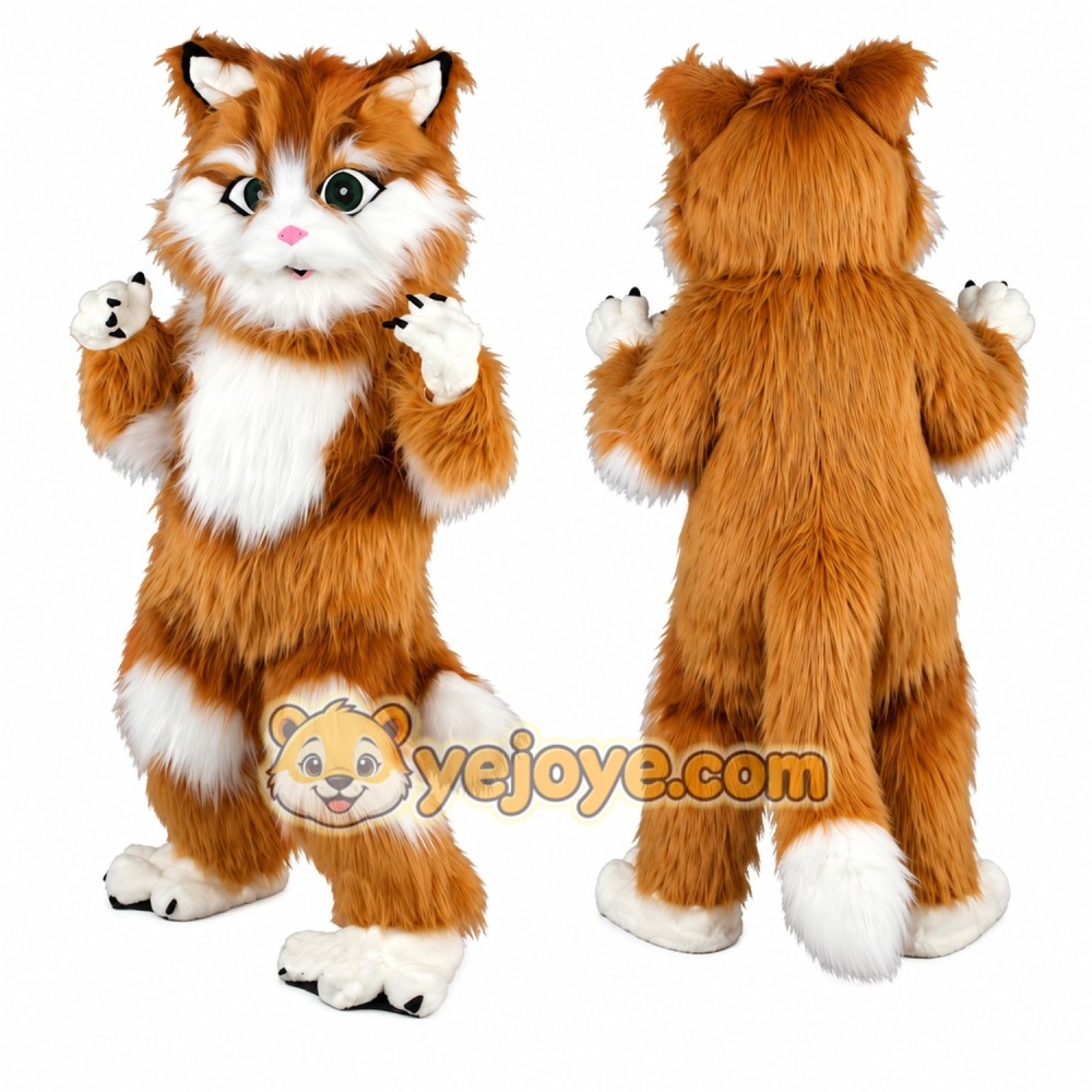 Brown Cat Mascot Costume for Parties and Events Brown Cat Mascot Costume for Parties and Events