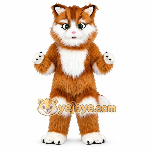 Brown Cat Mascot Costume for Parties and Events