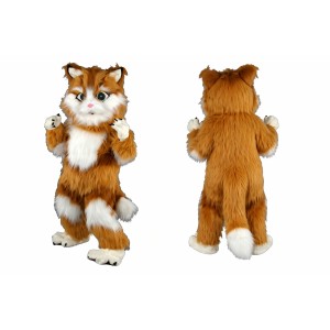 Brown Cat Mascot Costume for Parties and Events
