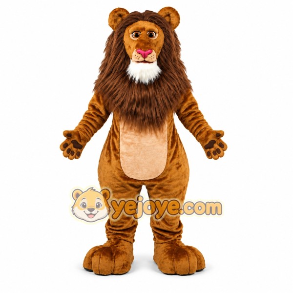 Brown Lion Mascot Costume