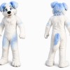 Blue Dog Mascot Costume for Events Party Dress Up