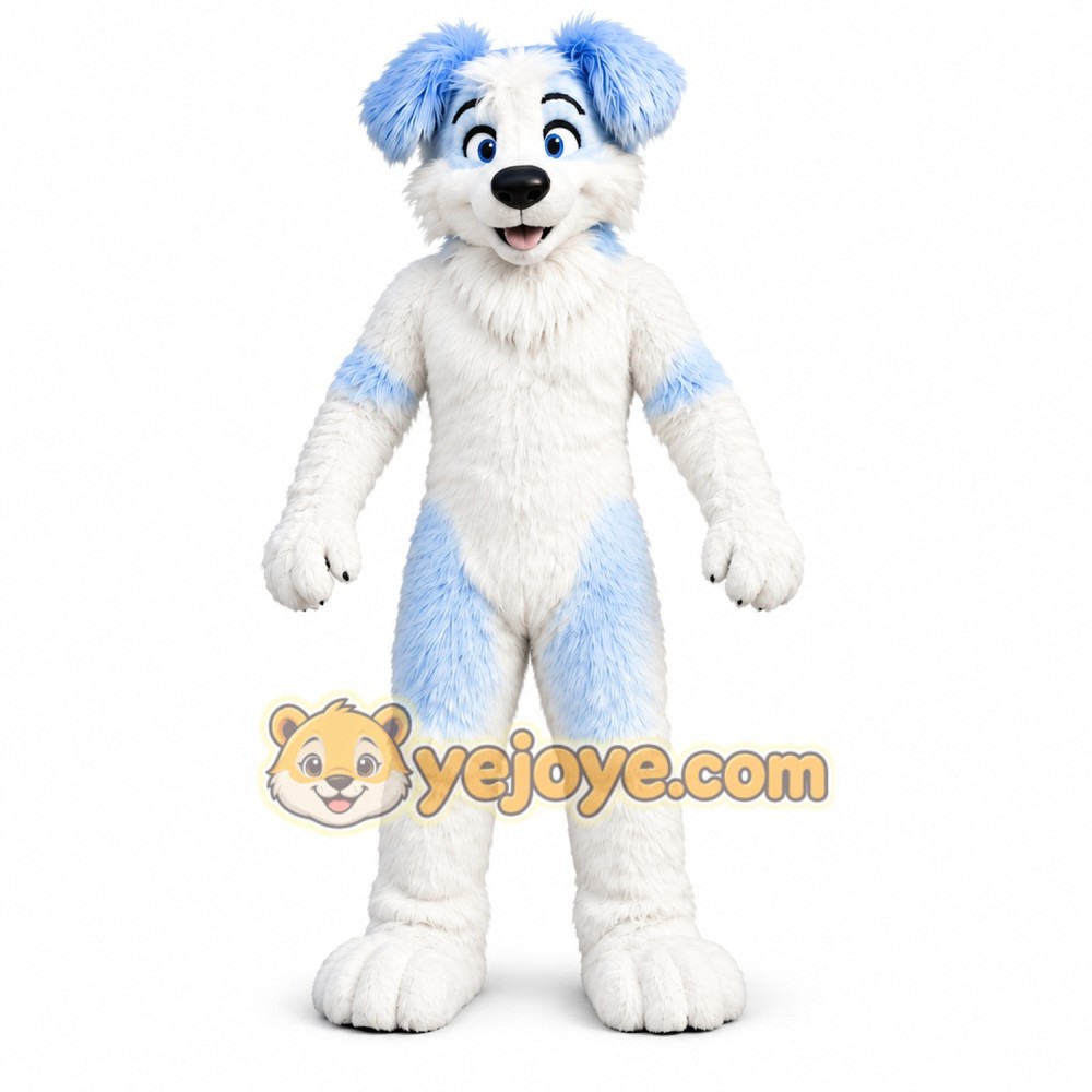 Blue Dog Mascot Costume for Events Party Dress Up