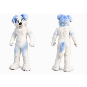 Blue Dog Mascot Costume for Events Party Dress Up