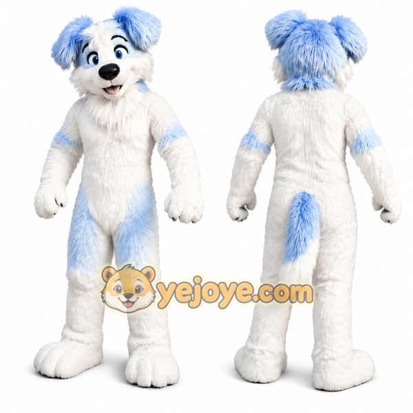 Blue Dog Mascot Costume for Events Party Dress Up