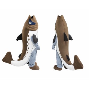 Brown Fish Mascot Costume