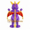 Purple Dragon Mascot Costume with Red Wings