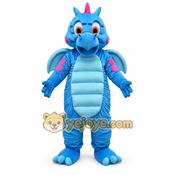 Blue Dragon Mascot Costume for Kids and Adults