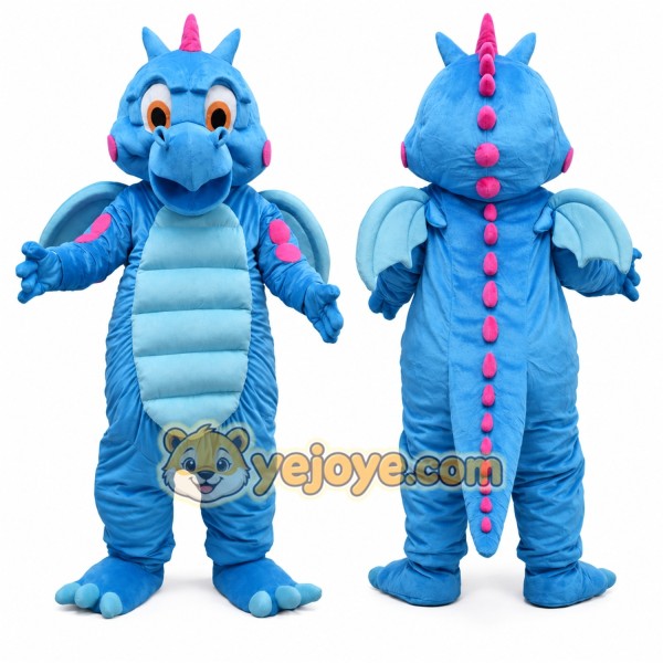 Blue Dragon Mascot Costume for Kids and Adults