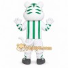 White Tiger Mascot Costume with Green Stripes White Tiger Mascot Costume with Green Stripes