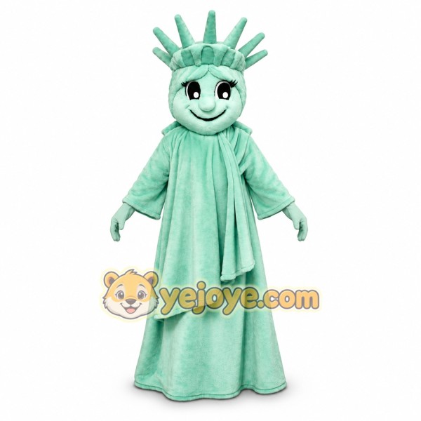 Mint Green Mascot Costume with Torch
