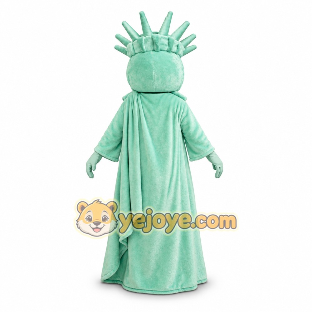 Mint Green Mascot Costume with Torch