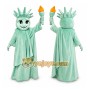 Mint Green Mascot Costume with Torch