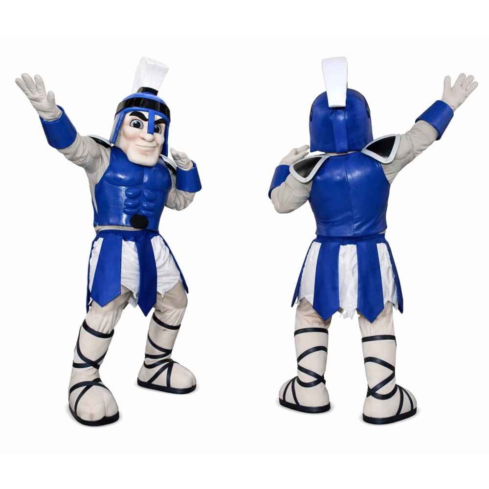 Blue Spartan Mascot Costume for Events and Parades
