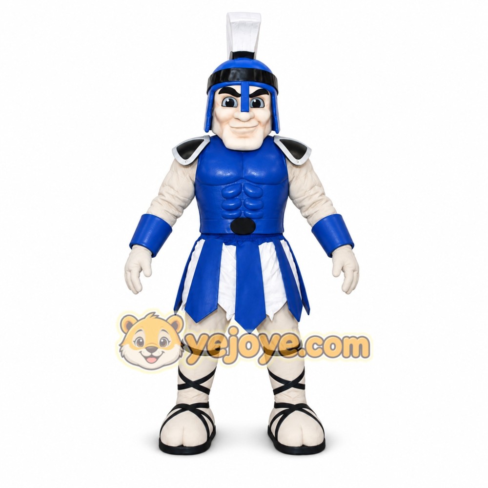 Blue Spartan Mascot Costume for Events and Parades