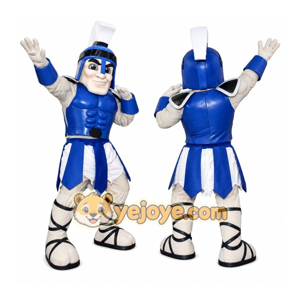 Blue Spartan Mascot Costume for Events and Parades