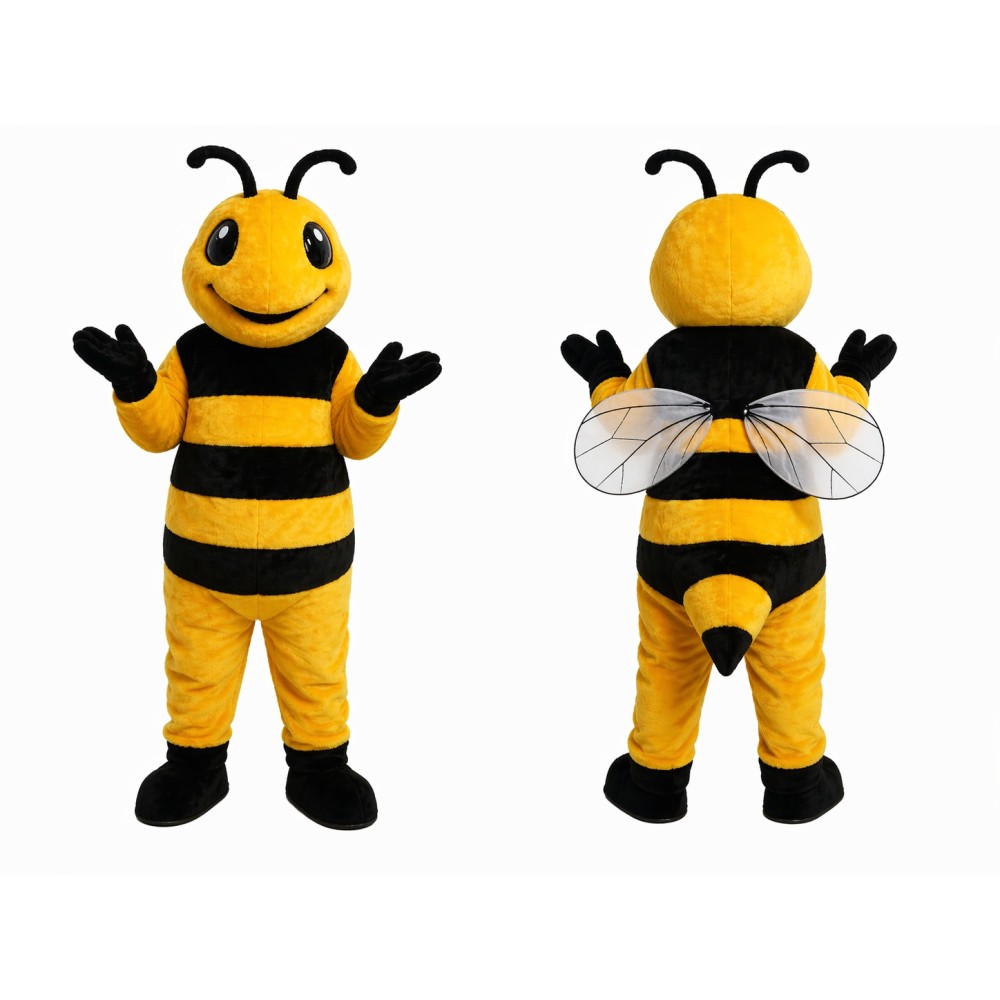 Yellow Bee Mascot Costume for Kids and Adults