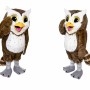 Owl Mascot Costume for Kids and Adults Brown Color
