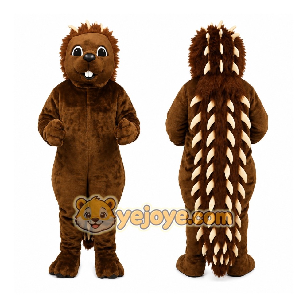 Brown Porcupine Mascot Costume Brown Porcupine Mascot Costume