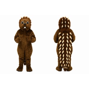 Brown Porcupine Mascot Costume