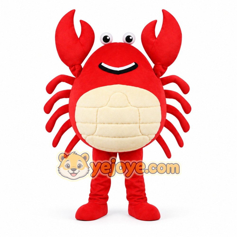 Red Crab Mascot Costume for Kids and Adults Red Crab Mascot Costume for Kids and Adults