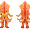 Orange Squid Mascot Costume for Parties and Events