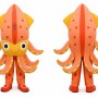 Orange Squid Mascot Costume for Parties and Events