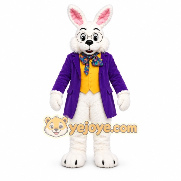 Purple Bunny Mascot Costume Purple Bunny Mascot Costume