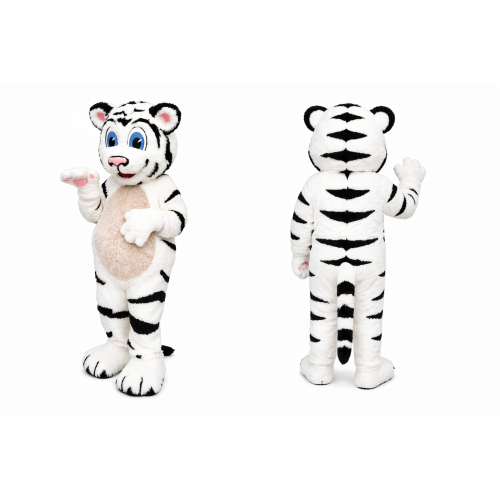White Tiger Mascot Costume for Kids and Adults