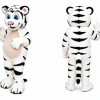 White Tiger Mascot Costume for Kids and Adults