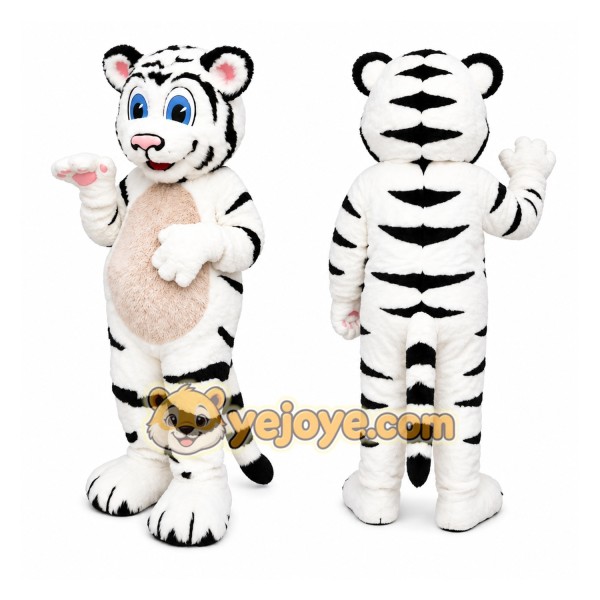 White Tiger Mascot Costume for Kids and Adults
