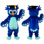 Blue Owl Mascot Costume with Graduation Cap