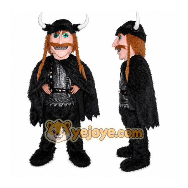 Black Viking Mascot Costume