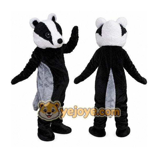Black Badger Mascot Costume for Kids and Adults