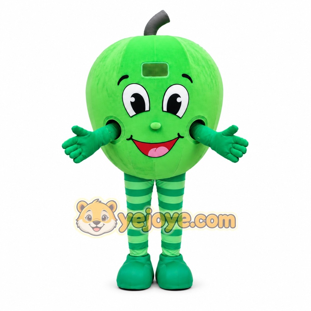 Green Apple Mascot Costume for Parties and Events