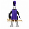 Knight Mascot Costume with Purple Cape and Shield Knight Mascot Costume with Purple Cape and Shield