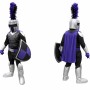 Knight Mascot Costume with Purple Cape and Shield