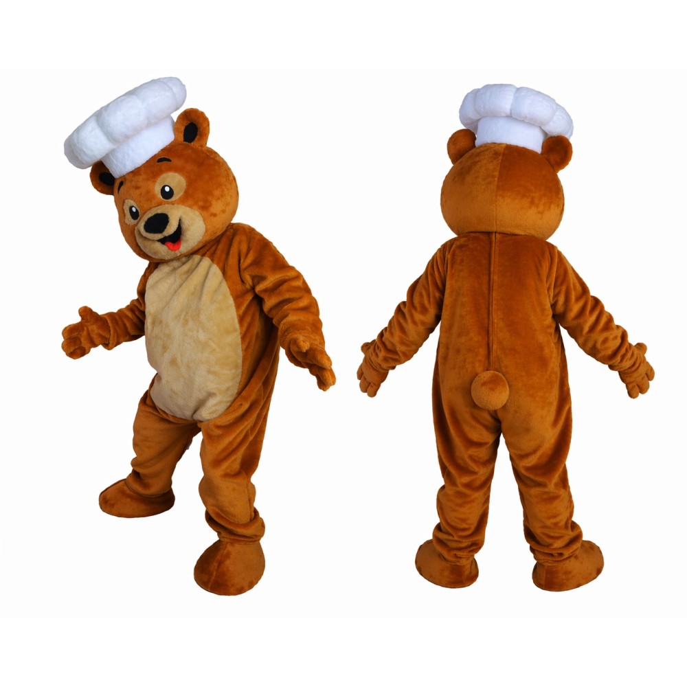 Brown Bear Chef Mascot Costume