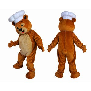 Brown Bear Chef Mascot Costume