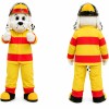Firefighter Dog Mascot Costume Yellow and Red