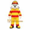 Firefighter Dog Mascot Costume Yellow and Red Firefighter Dog Mascot Costume Yellow and Red