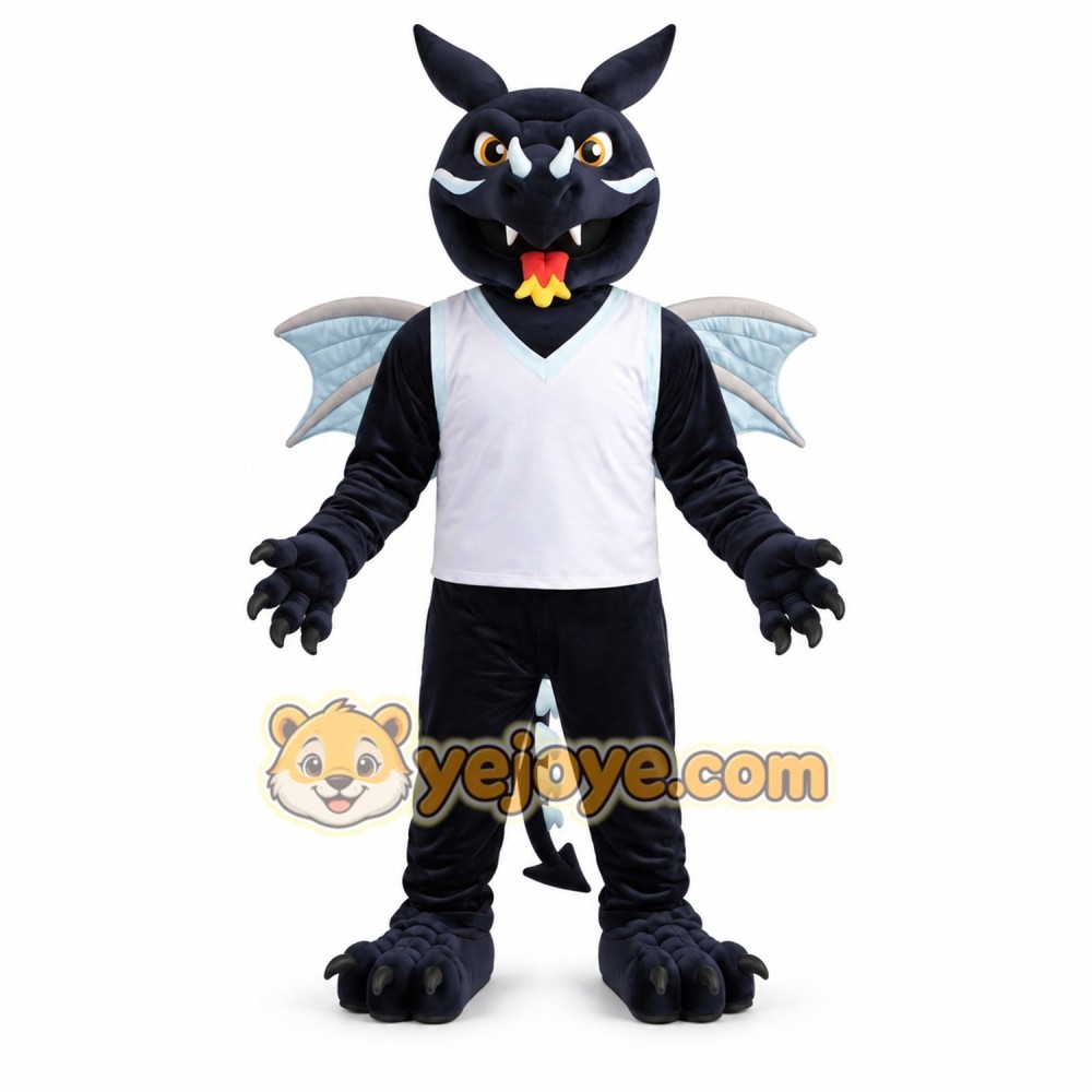 Black Dragon Mascot Costume Black Dragon Mascot Costume