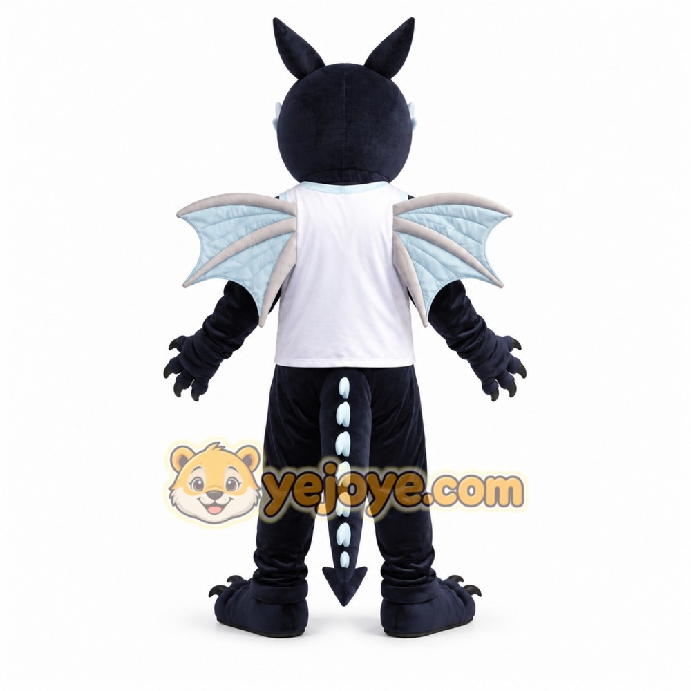 Black Dragon Mascot Costume Black Dragon Mascot Costume