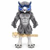 Gray Owl Mascot Costume with Blue Accents Gray Owl Mascot Costume with Blue Accents