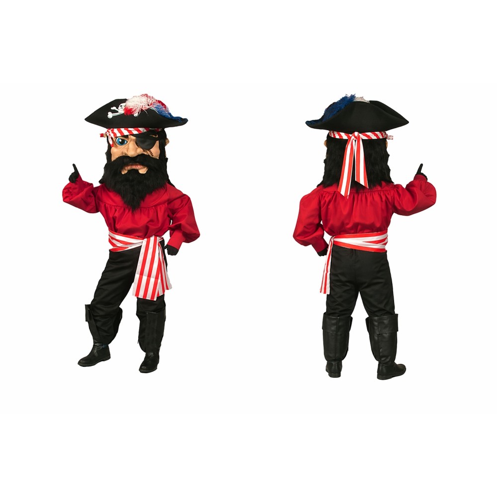 Red Pirate Mascot Costume for Parties and Events