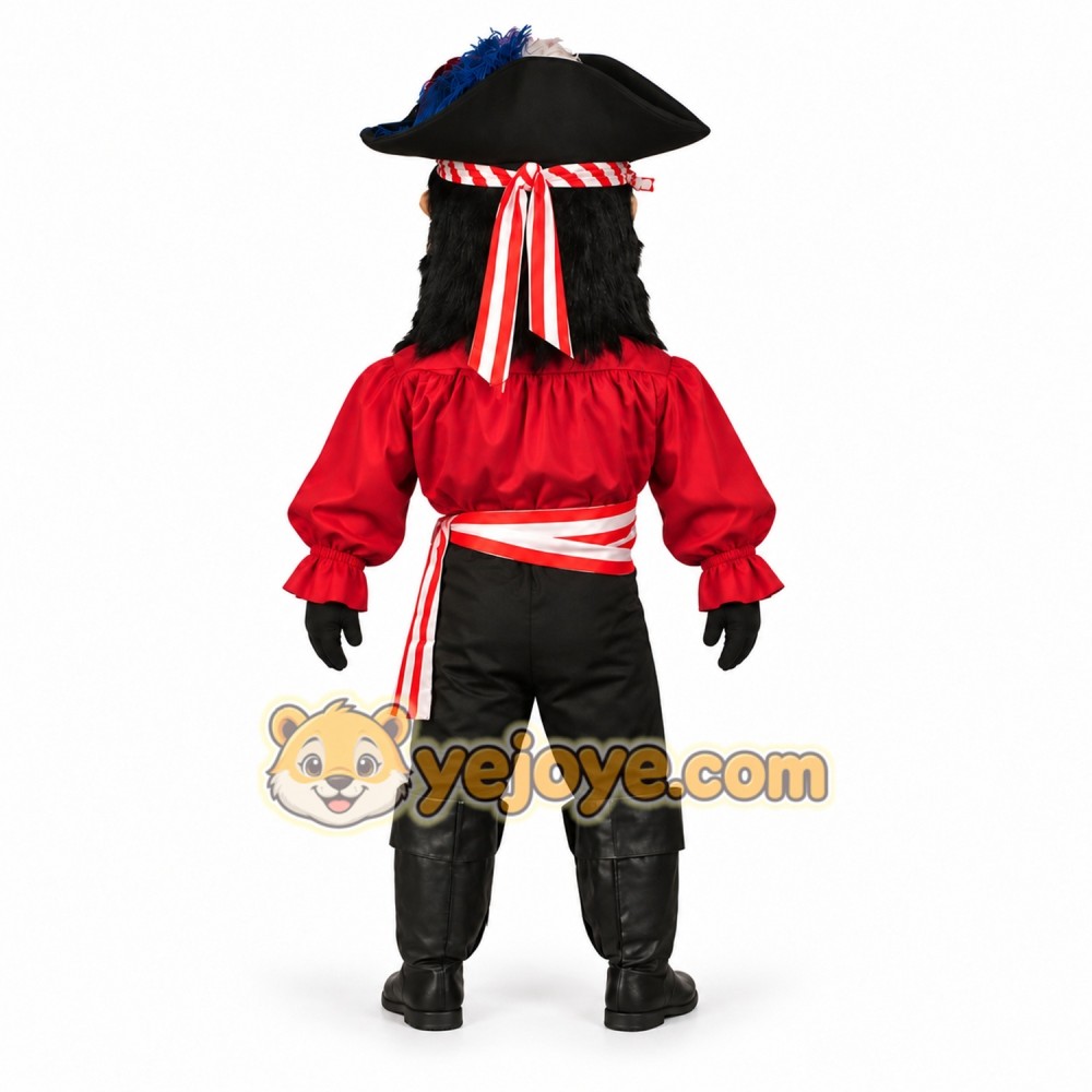Red Pirate Mascot Costume for Parties and Events