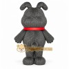 Gray Dog Mascot Costume with Red Collar
