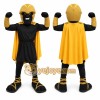 Black and Yellow Knight Mascot Costume Superhero Outfit Black and Yellow Knight Mascot Costume Superhero Outfit